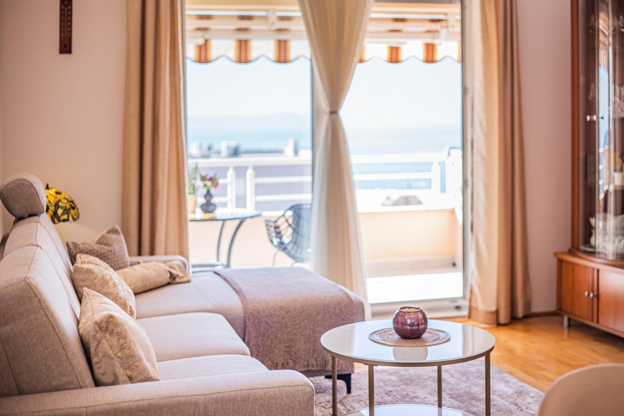 Apartment Anita With Amazing Sea View ماكارسكا المظهر الخارجي الصورة