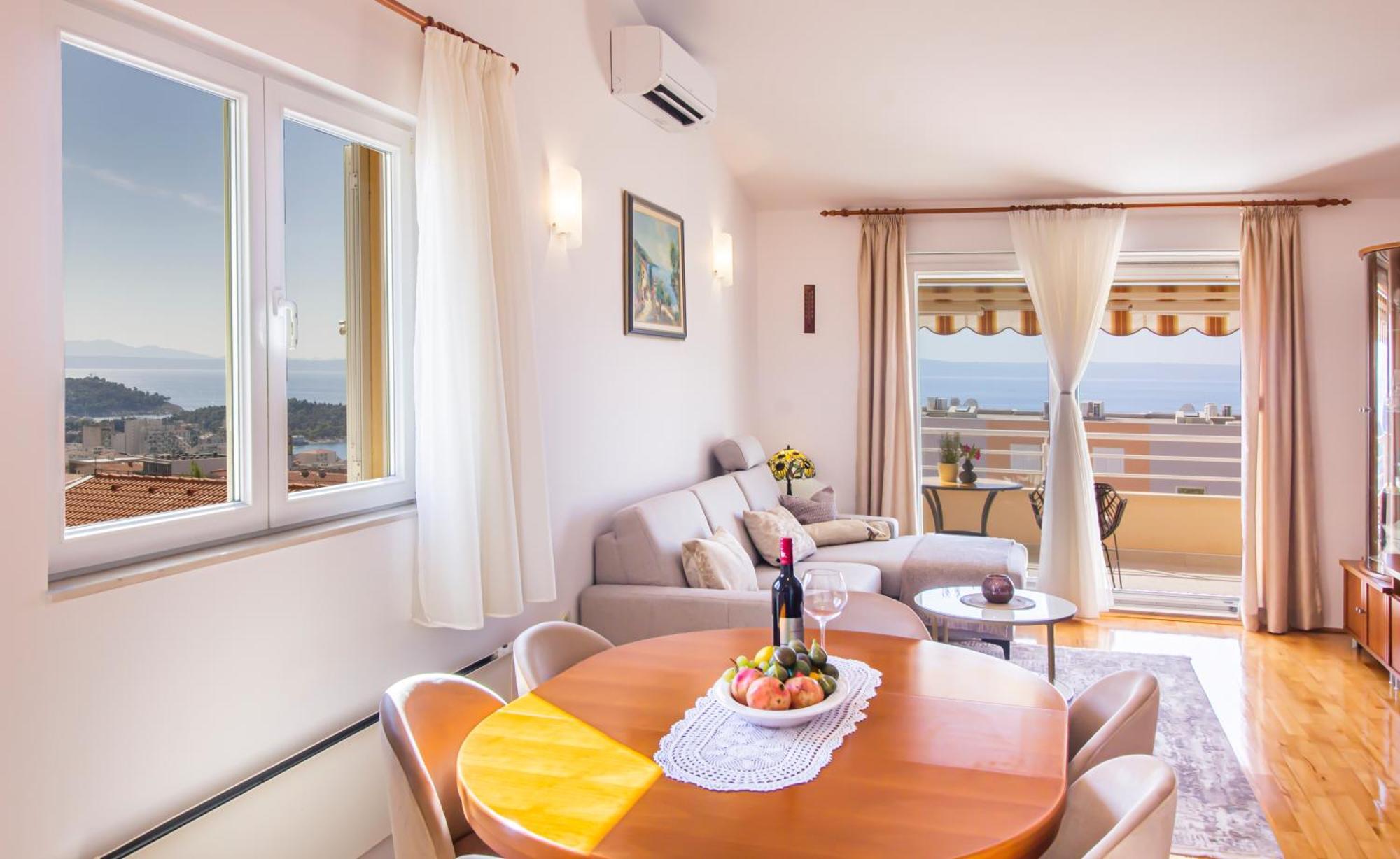 Apartment Anita With Amazing Sea View ماكارسكا المظهر الخارجي الصورة